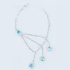 Pas cher mariée charme alliage plaqué bleu strass cristaux bijoux collier ensemble mariage mariée demoiselle d'honneur bal fête 15015A6576751