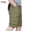 Cargo-Shorts für Herren, Sommer, lässig, Strand, Baumwolle, Shorts, Masculino, Herren, Übergröße 46, mehrere Taschen, Baggy-Overall, kurze Hose