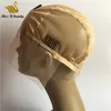 Spets keps för att göra peruk fulllace frontlace handgjorda hår peruker svart blond bruna pigcaps med clips justerbara band