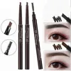 Augen Make-up Langlebiger 5 Farben Brauenstift mit Pinsel Augenbrauen Eyeliner Langlebiger Schatten Wasserdichtes Make-up