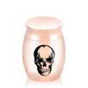 Trendy Aluminum Alumin Light Skull Pendant Pendant Urna Casket Ashes Memorial Keepsake Cremation Urns Jóias 30x40mm