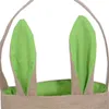 Easter Gift Bag Classic Bunny Ears Bag Jute Basket Put Easter Eggs for Kids Celebration Gift Easter Sunday Decoration c329