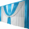 Party Dekoration Is Silk Chiffong Tyg Elegant Bröllop Bakgrund Swags Drape Gardin för scenevenemang Party1