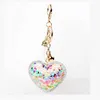 Lovely Heart Pendant Keychains for Women Handbag Decorative Key Ring Tassel Chain Lady Fashion Accessories Wedding Engagement Jewelry