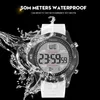 Smael Digital Wristwatches Mężczyźni LED Podświetlenie Biały Elektroniczny Zegarek Luksusowy Słynny Darmowy Dial Gorący Mężczyzna Nowy Sport Zegarki Quartz1067