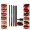 Partihandel Nya Hot Fashion Lipstick Pencil Women's Professional Lipliner Vattentät Läppfodral Penna 13 Färger Makeup Tools