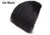 black/brown straight Front Neat Blunt Bangs Clip In One Piece Real Natural Hairpieces Synthetic Hair Extensions