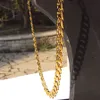 ديلوكس الرجال 22 K 23 K 24 K بات تايلندي YELLOW GOLD الصلبة FINISH أصيل قلادة كبح سلسلة الكوبية 24 "مجوهرات N 03