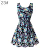 Moda Kobiety Sexy Szyfonowa Suknia Plażowa Bez Rękawów Sundress Floral Tank Sukienki 20 kolorów