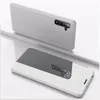 Elektroplätering Spegel Flip Standfodral för Samsung Galaxy Note 10 Plus S9 S8 Not 9 A90 A70 A50 A20E A40 A60 A50