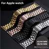 Byte av rostfritt stål Vaktband för Iwatch Series 1 2 3 4 Metal Wrist-band för Apple Watch 38mm 42mm 40mm 44mm