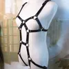 BSDM Bondage Rope Leather Harness Toys For Women Adult Game Outfit Bra And Leg Suspenders Straps Garter Belt Sex Accessories T200704