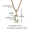 Hip Hop Custom Baguette Letter Pendant Necklace Combination Letters Name Pendant 24inch Tennis Necklaces Zirconia Jewelry