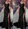 Sexy Evening Dresses Sleeveless Sequin deep V Neck Party Split Long Dress Party Dresses Vestido Female