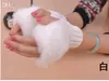Hurtowo popularny projekt marki Faux Fur Winter Rękawice skręcone tkające na dzianiny 15 cm rękawiczki bez palców kobiety 6 kolorów rękawiczki rękawiczki
