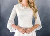 2019 Nouvelle A-ligne En Mousseline De Soie Dentelle Boho Robes De Mariée Modestes Avec Manches À Lacets Back Country Western Femmes Robes De Mariée Modestes Informelles