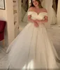 2020 arabo Aso Ebi scintillante pizzo abiti da sposa in rilievo Sweetheart una linea di abiti da sposa sexy abiti da sposa d'epoca JJ205