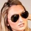 Lunettes de soleil de mode gros-pilote pour hommes et femmes Marque Designer Conduite Pilote Grenouille Miroir Lunettes de soleil de loisirs en plein air
