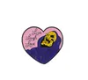 Pink Heart Skull Pins Skeleton Broscher Enamel Pins Badges Lapel Pins Skelett Smycken Punk Smycken GD171