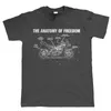T-shirt da uomo 2021 Anatomia di moda estiva di libertà mens t shirt da motociclista - Superbike regalo moto per lui papà tee