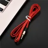 3.5mm pomocnicze Aux Extension Cable Audio Cable Flat Male To Male Stereo Aux Cord 1M Tkanina Kabel warkocz