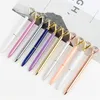 Crystal Glass Ballpoint Pen Diamond Ballpoint Pen With Large Crystal Glass Diamond Luxury Pen Creative School Office Supplies