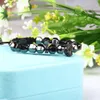 Män Panther Cz Armband Partihandel 8mm Natursten Pärlor med grönt och svart CZ Leopard Macrame Rostfritt stål Smycken