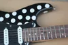 Фабрика Пользовательских черная гитара электрической с Floyd Rose Bridge, Rosewood гриф, White Dots Pattern, Может быть настроена
