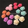 Fabrieksprijs 11mm willekeurige effen ColorMixed Resin Rose Beads Flower Flatback Cabochon Scrapbooking