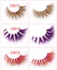 New color 3D luxury mink lashes wholesale natural long individual thick fluffy colorful false eyelashes Makeup Extension Tools