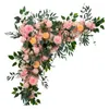 Gehobene Hochzeitsdekoration, Mittelstücke, dreieckige Blumen, Reihe, Bogen, Hintergrund, Dekoration, Party, DIY, Rose, Hortensie, Blumenarrangement