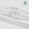 10 pcs fashion 1.2MM Chain Women jewelry 16-24 inch chain necklace silver chain+ 925 lobster clasps free shipping KASANIER2536230
