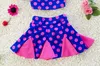 Barnkläder Tjejer Badkläder Topp + Kjol 2 st Swimsuit Lovely Dot Two-Pieces Kjol Badkläder För Bikini Baby Kostymer Baddräkt