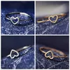 New Style Women Ring Hollow Heart Rings For Couple Wedding Jewelry