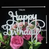 Wholesale-10pcs Love Happy Birthday Cake Topper Wedding Decoration Paper Glitter Cake Topper Wedding Favors Wedding SuppliesIf