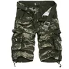 Męskie spodenki Summer Worbgy Cargo Fashion Men Casual Camuflage Bawełniane luźne narzędzia plus size 29-40