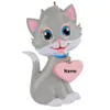 Maxora Kawaii Sevimli Kitty Polyresin Cat Christmas Srecament Bedava Kişiselleştir Parlatıcı El Yapımı El Sanatları Hediyesi Hediye Ev Dekoru