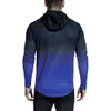 Hoodies Mannen 2018 Sweatshirts Merk Mannelijke Lange Mouw Hoodie Zipper Mannen Hoodies Gradiënt Kleur Zwart Rood Big Size Paneron Hombre