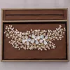 Luxury Headband Handmade Crystal White Flower Hair Comb Women Wedding Headdress Bridal Hair Accessories