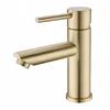 Solid Brass Bathroom Faucet Cold Water Tap Deck Mounted Install Single Handle Sink Tap Brushed Gold Black8294287