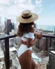 Designer Sexy Women's Bikini Swimwear One Shoulder High Waist Swimsuit Summer Polyester Bathing Suit for Lady