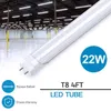 T8 LED ضوء 4 FETS 120CM 22W 20W 18W الصمام أنبوب ضوء مصباح عالية التجويف مع CE و بنفايات الجودة