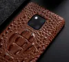 Mate 20Pro Case Hard Back Cover för Huawei Mate 20 Pro Luxury Crocodile Head Leather Mate20 Pro Skyddande Telefonväskor