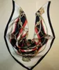 Fashion 53cm Square 100% Real Silk Scarf Silk Satin Neckerchiefs Fabriksförsäljning Mixed 20 st / Lot # 4140