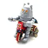 Classic Robot Tin Wind Up Clockwork Toys Electric Baby Robot Windup Tin Toy For Children Adults Educational Collection Gift SH1903805417