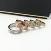 full diamond titanium steel silver love ring men and women rose gold rings for lovers couple jewelry gift