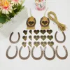 Horseshoe Pendant Metal Wedding Decoration Supplies Venue Lucky Keepsake Horseshoes Creative Wed Ornament decorative Lucky Charms Romantic