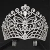 Discount Luxury Rhinestone Bridal Crowns Tiaras Headband Wedding Jewelleries birthday party princess Crown hair Decors jewels brid9660718