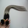 Ombre Pre Bonded Nail U Tip Remy人間の髪の延長100S未処理のバージンペルーストレートヘアケラチンフュージョンヘアエクステンション100S