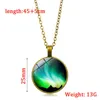 Новая мода Green Aurora Borealis ожерелье стекло кабошон кулон ожерелье для женщин подарок девушки лучший фестиваль подарочные украшения
